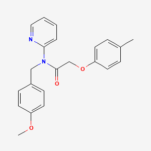 molecular formula C22H22N2O3 B11354017 N-(4-methoxybenzyl)-2-(4-methylphenoxy)-N-(pyridin-2-yl)acetamide 