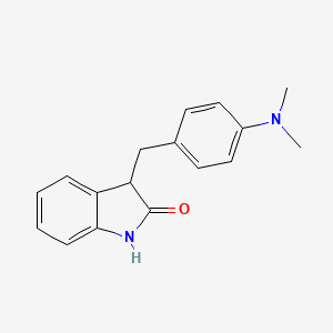 molecular formula C17H18N2O B11354021 3-(4-(Dimethylamino)benzyl)indolin-2-one 