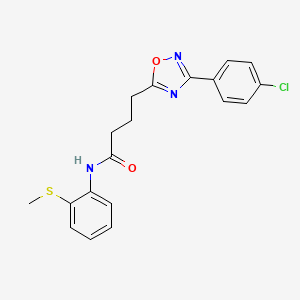 4-[3-(4-chlorophenyl)-1,2,4-oxadiazol-5-yl]-N-[2-(methylsulfanyl)phenyl]butanamide