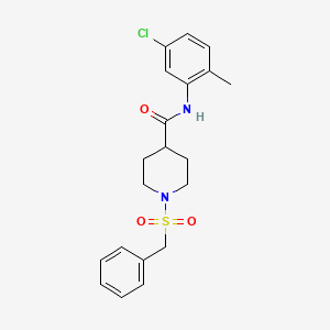 molecular formula C20H23ClN2O3S B11354055 1-(benzylsulfonyl)-N-(5-chloro-2-methylphenyl)piperidine-4-carboxamide 