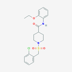 molecular formula C21H25ClN2O4S B11354059 1-[(2-chlorobenzyl)sulfonyl]-N-(2-ethoxyphenyl)piperidine-4-carboxamide 