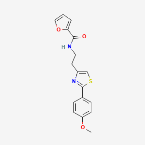 molecular formula C17H16N2O3S B11354060 N-{2-[2-(4-methoxyphenyl)-1,3-thiazol-4-yl]ethyl}furan-2-carboxamide 