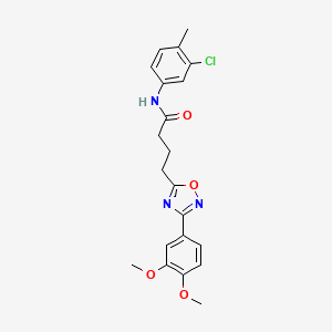 N-(3-chloro-4-methylphenyl)-4-[3-(3,4-dimethoxyphenyl)-1,2,4-oxadiazol-5-yl]butanamide