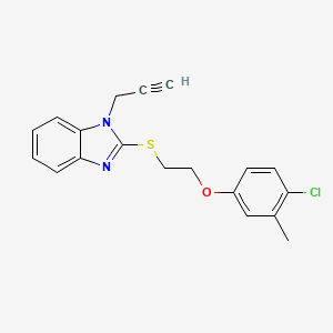 2-{[2-(4-chloro-3-methylphenoxy)ethyl]sulfanyl}-1-(prop-2-yn-1-yl)-1H-benzimidazole