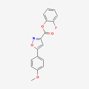 2-Fluorophenyl 5-(4-methoxyphenyl)-1,2-oxazole-3-carboxylate