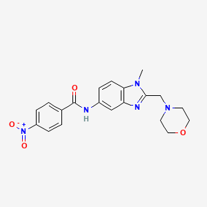 N-[1-methyl-2-(morpholin-4-ylmethyl)-1H-benzimidazol-5-yl]-4-nitrobenzamide