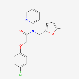 2-(4-chlorophenoxy)-N-[(5-methylfuran-2-yl)methyl]-N-(pyridin-2-yl)acetamide