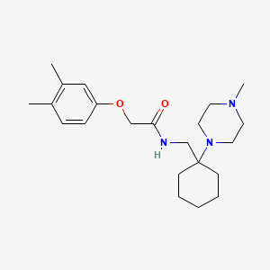 molecular formula C22H35N3O2 B11354166 2-(3,4-dimethylphenoxy)-N-{[1-(4-methylpiperazin-1-yl)cyclohexyl]methyl}acetamide 