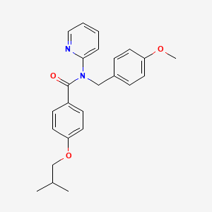 molecular formula C24H26N2O3 B11354170 N-(4-methoxybenzyl)-4-(2-methylpropoxy)-N-(pyridin-2-yl)benzamide 