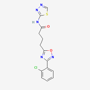 4-[3-(2-chlorophenyl)-1,2,4-oxadiazol-5-yl]-N-(1,3,4-thiadiazol-2-yl)butanamide