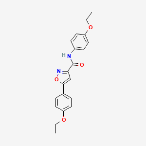 molecular formula C20H20N2O4 B11354187 N,5-bis(4-ethoxyphenyl)-1,2-oxazole-3-carboxamide 