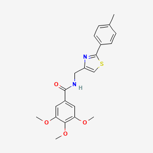 3,4,5-trimethoxy-N-{[2-(4-methylphenyl)-1,3-thiazol-4-yl]methyl}benzamide