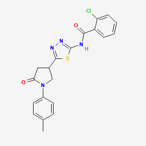 2-chloro-N-{5-[1-(4-methylphenyl)-5-oxopyrrolidin-3-yl]-1,3,4-thiadiazol-2-yl}benzamide