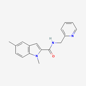 molecular formula C17H17N3O B11354237 1,5-dimethyl-N-(pyridin-2-ylmethyl)-1H-indole-2-carboxamide 