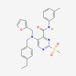 5-[(4-ethylbenzyl)(furan-2-ylmethyl)amino]-N-(3-methylphenyl)-2-(methylsulfonyl)pyrimidine-4-carboxamide