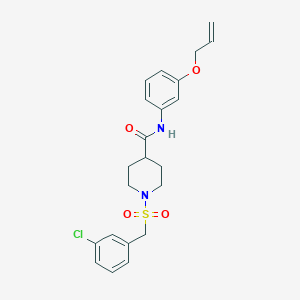 1-[(3-chlorobenzyl)sulfonyl]-N-[3-(prop-2-en-1-yloxy)phenyl]piperidine-4-carboxamide