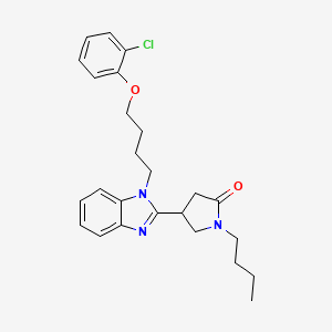 1-butyl-4-{1-[4-(2-chlorophenoxy)butyl]-1H-benzimidazol-2-yl}pyrrolidin-2-one