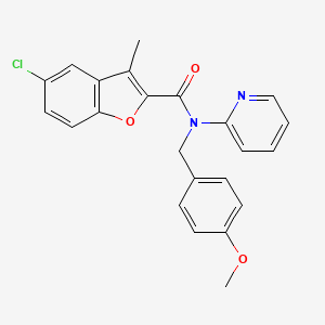 5-chloro-N-(4-methoxybenzyl)-3-methyl-N-(pyridin-2-yl)-1-benzofuran-2-carboxamide