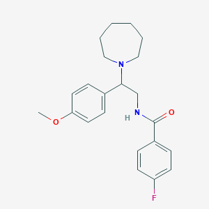 N-[2-(azepan-1-yl)-2-(4-methoxyphenyl)ethyl]-4-fluorobenzamide