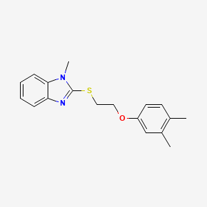 2-{[2-(3,4-dimethylphenoxy)ethyl]sulfanyl}-1-methyl-1H-benzimidazole