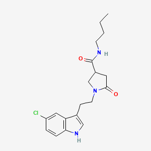 molecular formula C19H24ClN3O2 B11354356 N-butyl-1-[2-(5-chloro-1H-indol-3-yl)ethyl]-5-oxopyrrolidine-3-carboxamide 