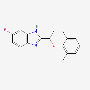 molecular formula C17H17FN2O B11354372 2-[1-(2,6-Dimethylphenoxy)ethyl]-6-fluoro-1H-benzimidazole CAS No. 1018126-17-4