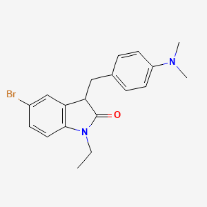 molecular formula C19H21BrN2O B11354392 5-bromo-3-[4-(dimethylamino)benzyl]-1-ethyl-1,3-dihydro-2H-indol-2-one 