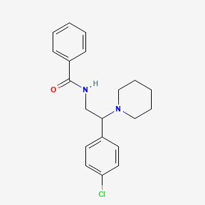 molecular formula C20H23ClN2O B11354462 N-[2-(4-chlorophenyl)-2-(piperidin-1-yl)ethyl]benzamide 