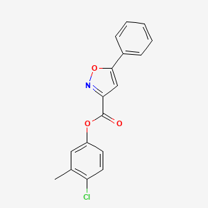 4-Chloro-3-methylphenyl 5-phenyl-1,2-oxazole-3-carboxylate