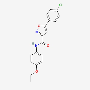 molecular formula C18H15ClN2O3 B11354493 5-(4-chlorophenyl)-N-(4-ethoxyphenyl)-1,2-oxazole-3-carboxamide 