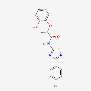 N-[3-(4-bromophenyl)-1,2,4-thiadiazol-5-yl]-2-(2-methoxyphenoxy)propanamide