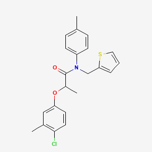 2-(4-chloro-3-methylphenoxy)-N-(4-methylphenyl)-N-(thiophen-2-ylmethyl)propanamide