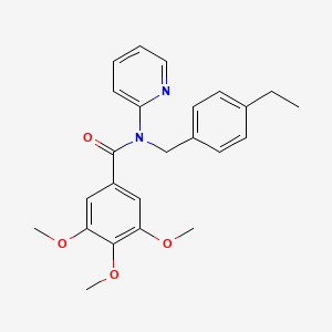 molecular formula C24H26N2O4 B11354511 N-(4-ethylbenzyl)-3,4,5-trimethoxy-N-(pyridin-2-yl)benzamide 