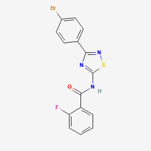 molecular formula C15H9BrFN3OS B11354522 N-[3-(4-bromophenyl)-1,2,4-thiadiazol-5-yl]-2-fluorobenzamide 