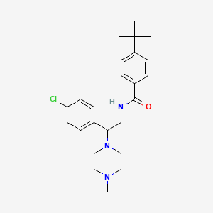 4-tert-butyl-N-[2-(4-chlorophenyl)-2-(4-methylpiperazin-1-yl)ethyl]benzamide