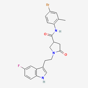 N-(4-bromo-2-methylphenyl)-1-[2-(5-fluoro-1H-indol-3-yl)ethyl]-5-oxopyrrolidine-3-carboxamide