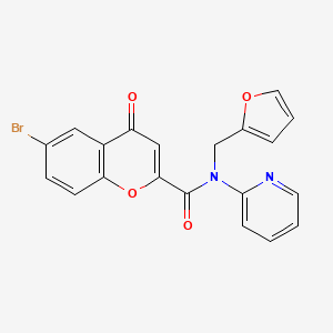 6-bromo-N-(furan-2-ylmethyl)-4-oxo-N-(pyridin-2-yl)-4H-chromene-2-carboxamide