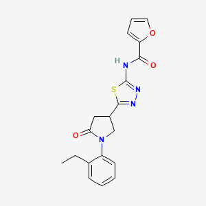 N-{5-[1-(2-ethylphenyl)-5-oxopyrrolidin-3-yl]-1,3,4-thiadiazol-2-yl}furan-2-carboxamide