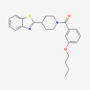 molecular formula C23H26N2O2S B11354582 2-[1-(3-Butoxybenzoyl)piperidin-4-yl]-1,3-benzothiazole 