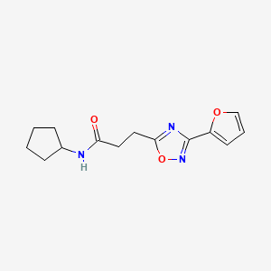 N-cyclopentyl-3-[3-(furan-2-yl)-1,2,4-oxadiazol-5-yl]propanamide