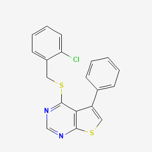 4-[(2-Chlorobenzyl)sulfanyl]-5-phenylthieno[2,3-d]pyrimidine