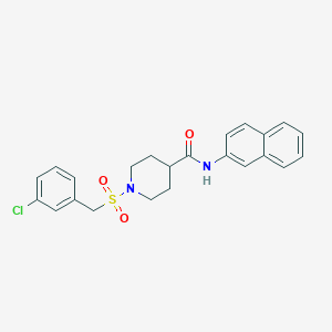 1-[(3-chlorobenzyl)sulfonyl]-N-(naphthalen-2-yl)piperidine-4-carboxamide