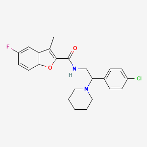 N-[2-(4-chlorophenyl)-2-(piperidin-1-yl)ethyl]-5-fluoro-3-methyl-1-benzofuran-2-carboxamide