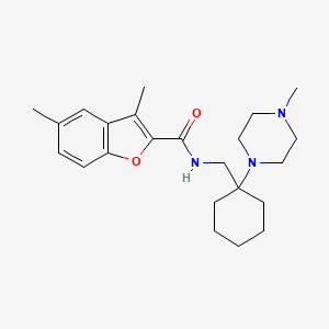 3,5-dimethyl-N-{[1-(4-methylpiperazin-1-yl)cyclohexyl]methyl}-1-benzofuran-2-carboxamide