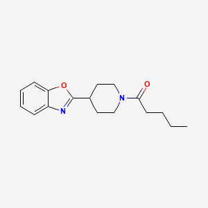 molecular formula C17H22N2O2 B11354649 1-[4-(1,3-Benzoxazol-2-yl)piperidin-1-yl]pentan-1-one 