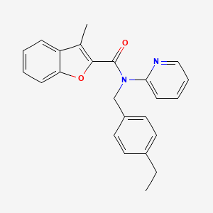 N-(4-ethylbenzyl)-3-methyl-N-(pyridin-2-yl)-1-benzofuran-2-carboxamide