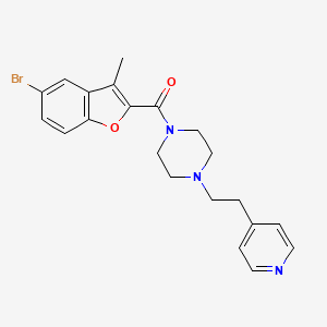 (5-Bromo-3-methyl-1-benzofuran-2-yl){4-[2-(pyridin-4-yl)ethyl]piperazin-1-yl}methanone