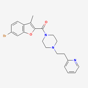 (6-Bromo-3-methyl-1-benzofuran-2-yl){4-[2-(pyridin-2-yl)ethyl]piperazin-1-yl}methanone