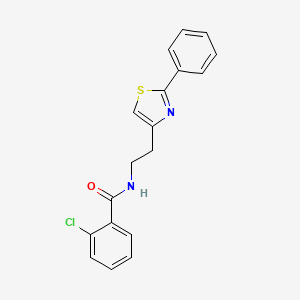 2-chloro-N-[2-(2-phenyl-1,3-thiazol-4-yl)ethyl]benzamide