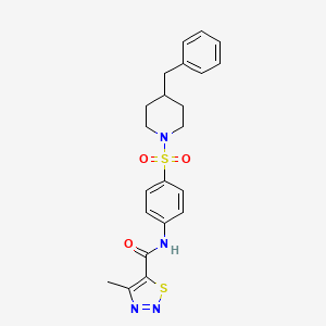 N-{4-[(4-benzylpiperidin-1-yl)sulfonyl]phenyl}-4-methyl-1,2,3-thiadiazole-5-carboxamide